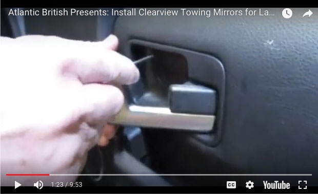 remove screw behind door handle