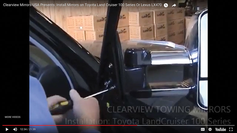 tighten bolts to secure towing mirror