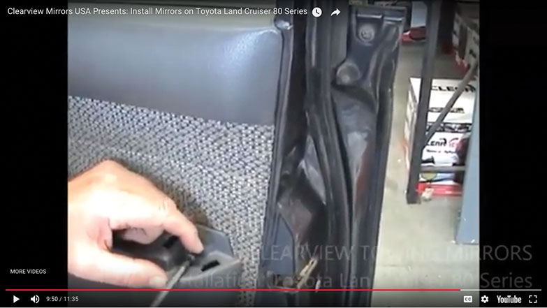 Re-insert screws behind door handle