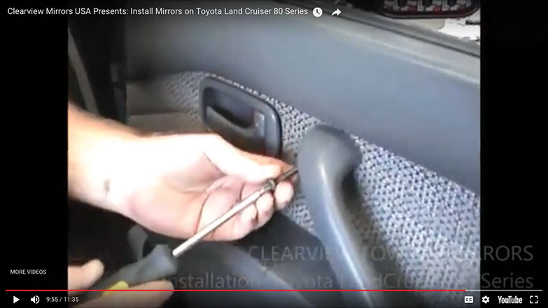 Re-insert screw behind door handle trim
