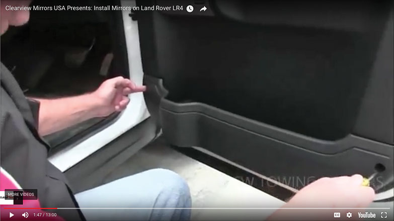 remove screws at the bottom of the door panel