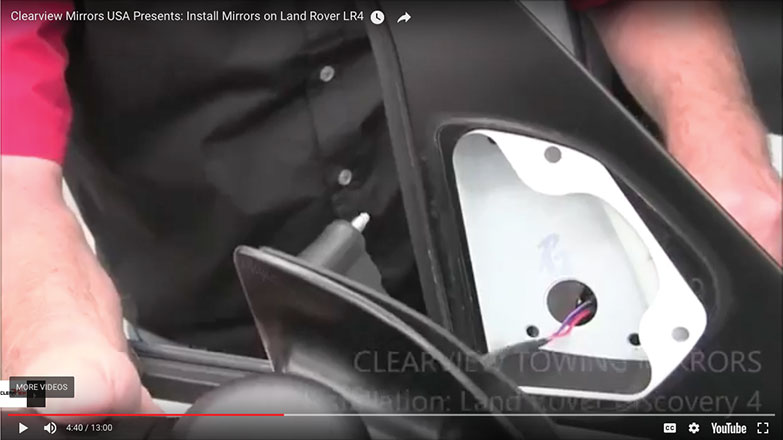 Install the new Clearview Towing Mirror