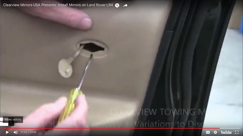 remove screw found behind Land Rover Emblem